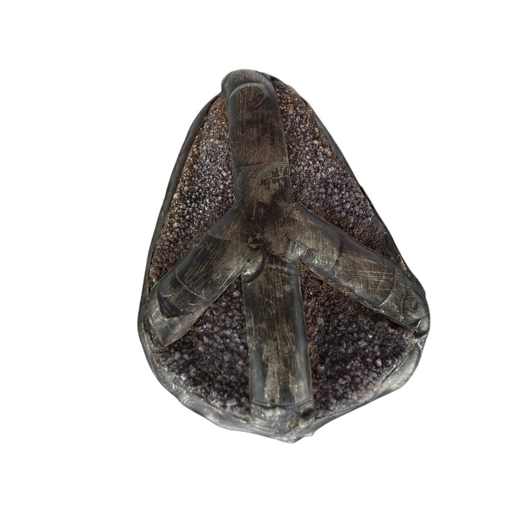 NWT Jade Gypsy Silver Funky Chunky Peace Sign Artsy  Adjustable Statement Ring